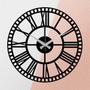 Wallity Reloj de Pared Decorativo S004 Metal Negro 48x48cm